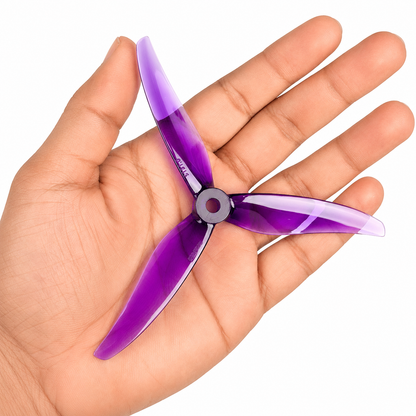  Gemfan 5131.0 Fury Purple Drone Propeller held in hand