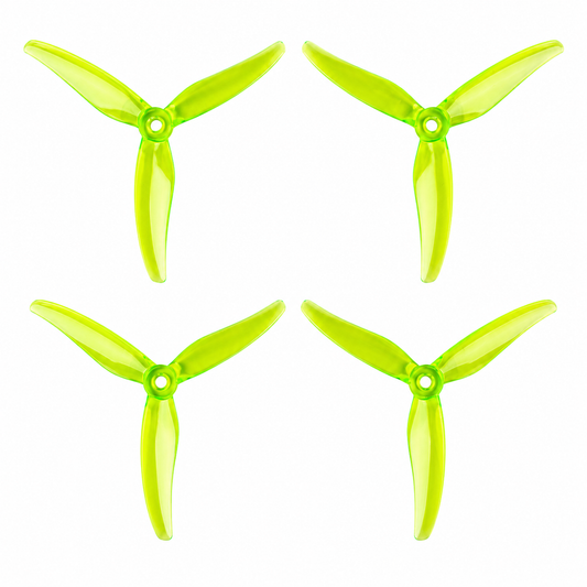 Gemfan 5131.0 Fury PC 3 Blade Drone Propeller Radioactive Yellow 2CW+2CCW