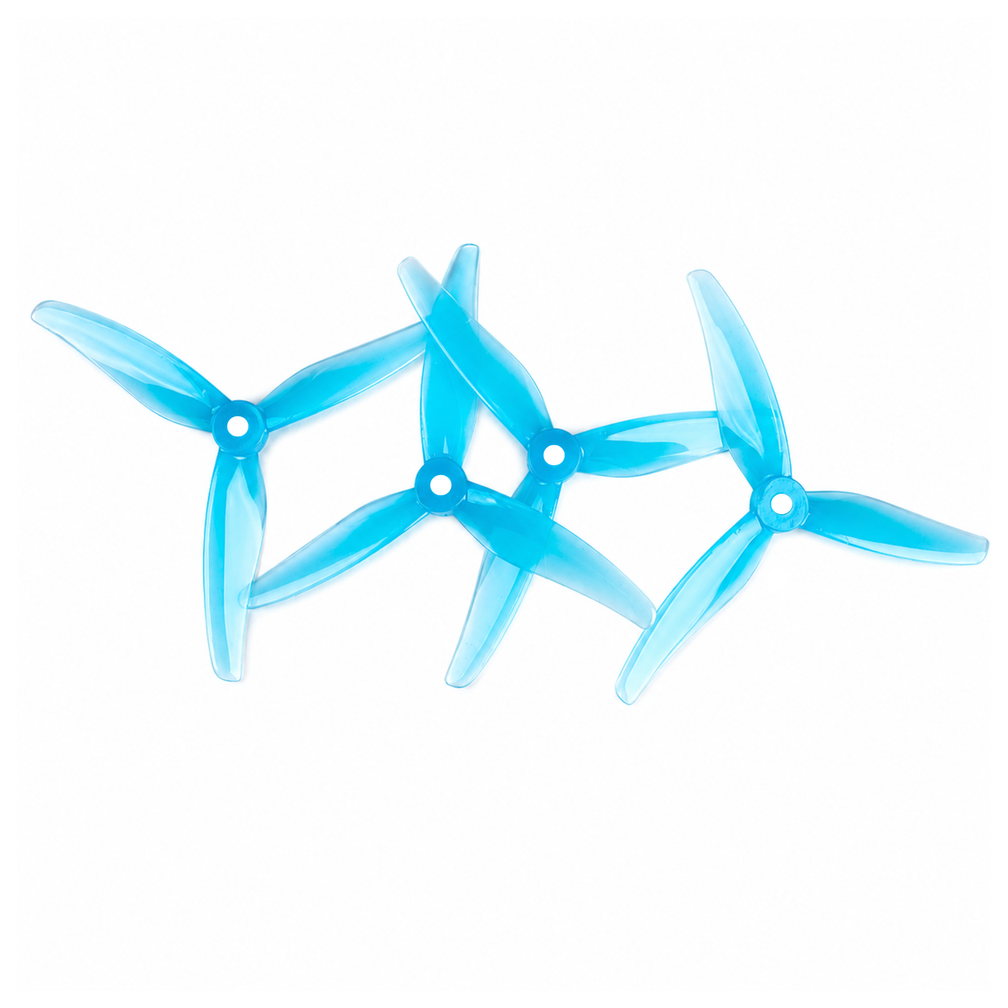Gemfan 51466 V2 Hurricane PC 3 Blade Wave Blue FPV Drone Propellers Creative Display for Racing and Freestyle Drones