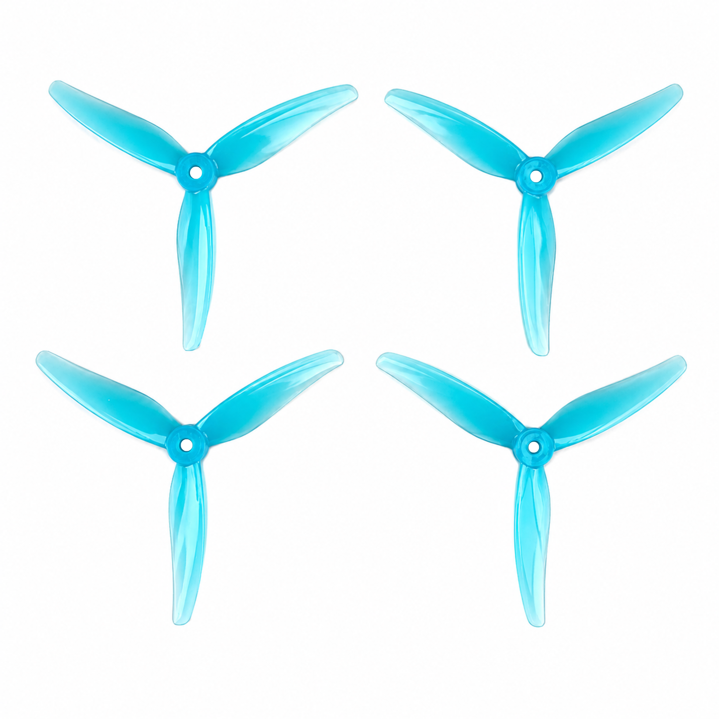 Gemfan 51466 V2 Hurricane PC 3 Blade Wave Blue Propeller Set (2CW+2CCW) for FPV Drone