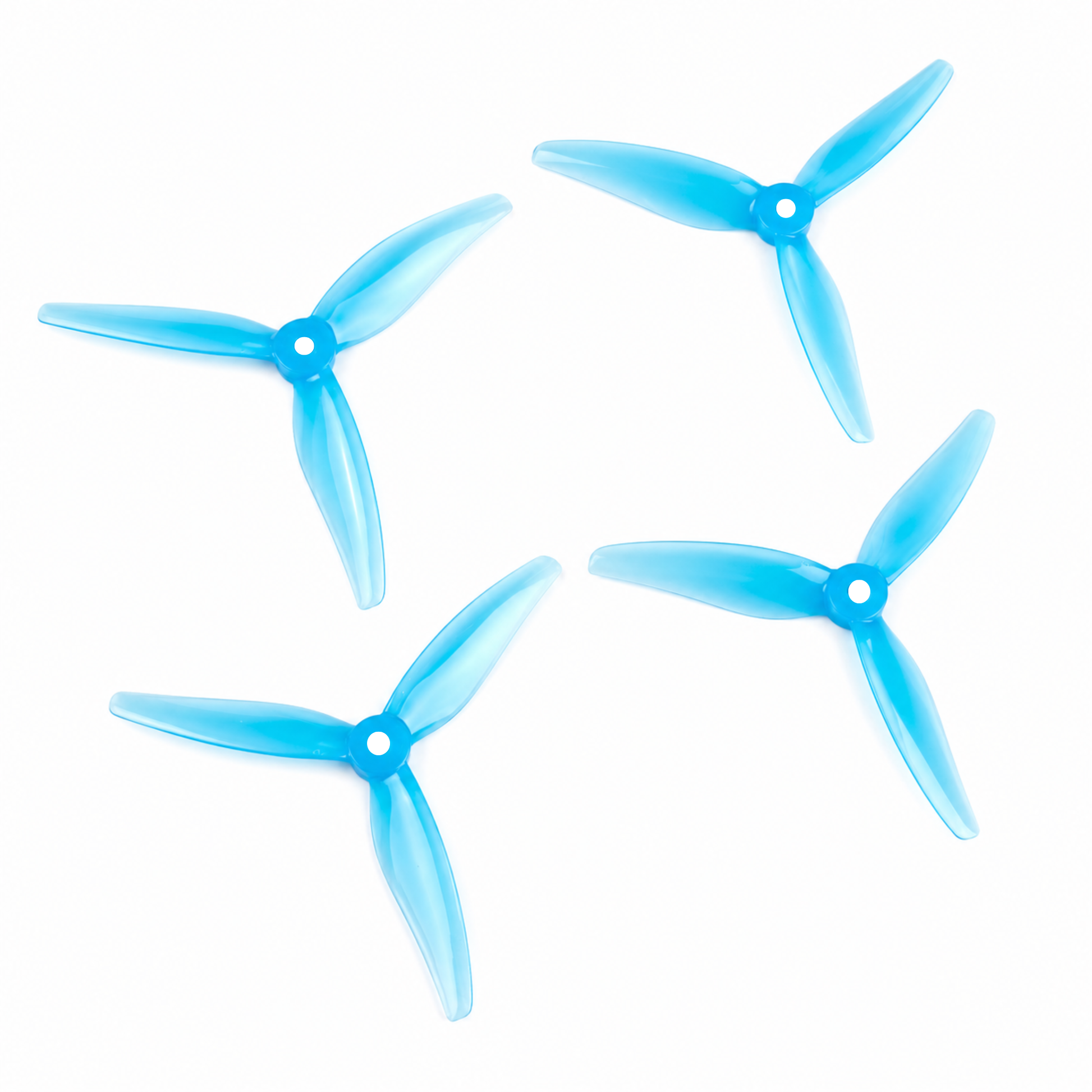 Gemfan 51466 V2 Hurricane PC 3 Blade Wave Blue FPV Drone Propeller Set of 4 (2CW+2CCW)