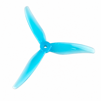 Angled View of Gemfan 51466 V2 Hurricane Wave Blue FPV Drone Propeller