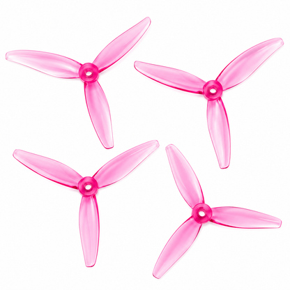 Gemfan 7043 Hurricane Clear Pink 3 Blade Propeller Angled View