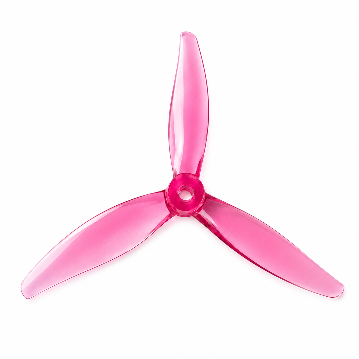 Gemfan 7043 Hurricane Clear Pink 3 Blade Propeller Front View
