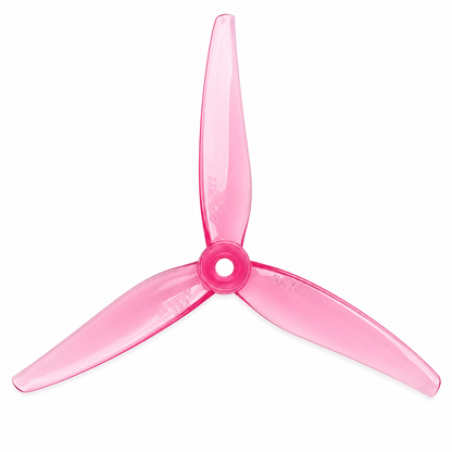 Gemfan 7043 Hurricane Clear Pink 3 Blade Propeller Top View