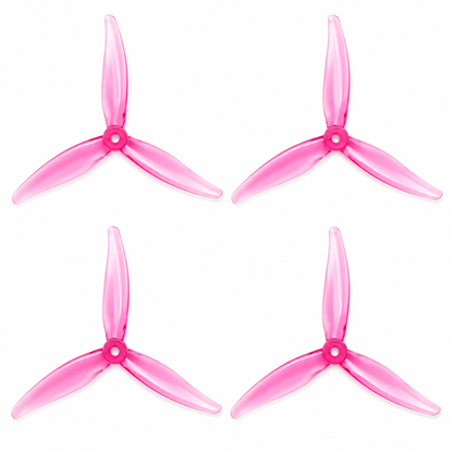 Gemfan 7043 Hurricane Clear Pink 3 Blade Propellers Group View