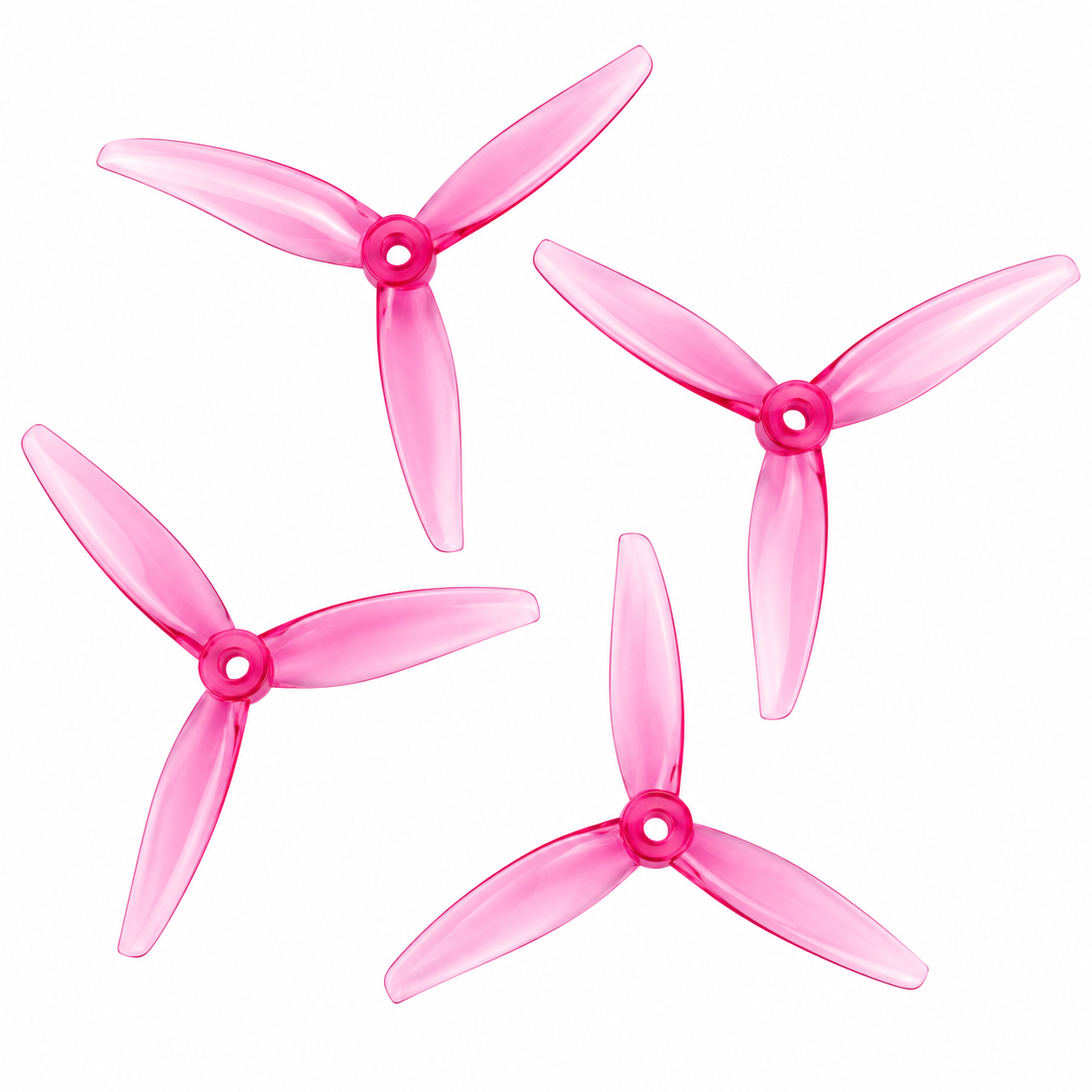 Gemfan 7043 Hurricane PC 3 Blade Clear Pink Propeller 2CW+2CCW Set