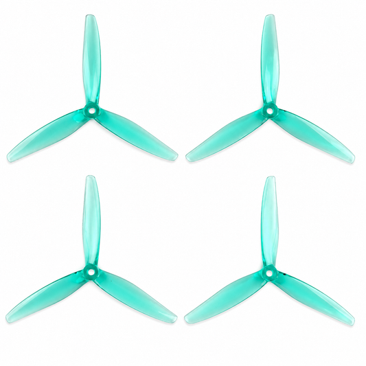 Gemfan 7050 Hurricane PC 3 Blade 7 Inch Clear Green Propeller Set (2CW+2CCW)