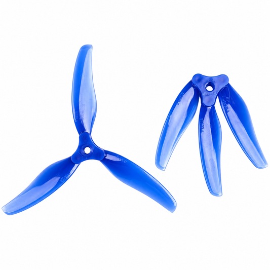 Gemfan F5135 Floppy Proppy 3 Blade Propeller Clear Blue 2CW+2CCW Set