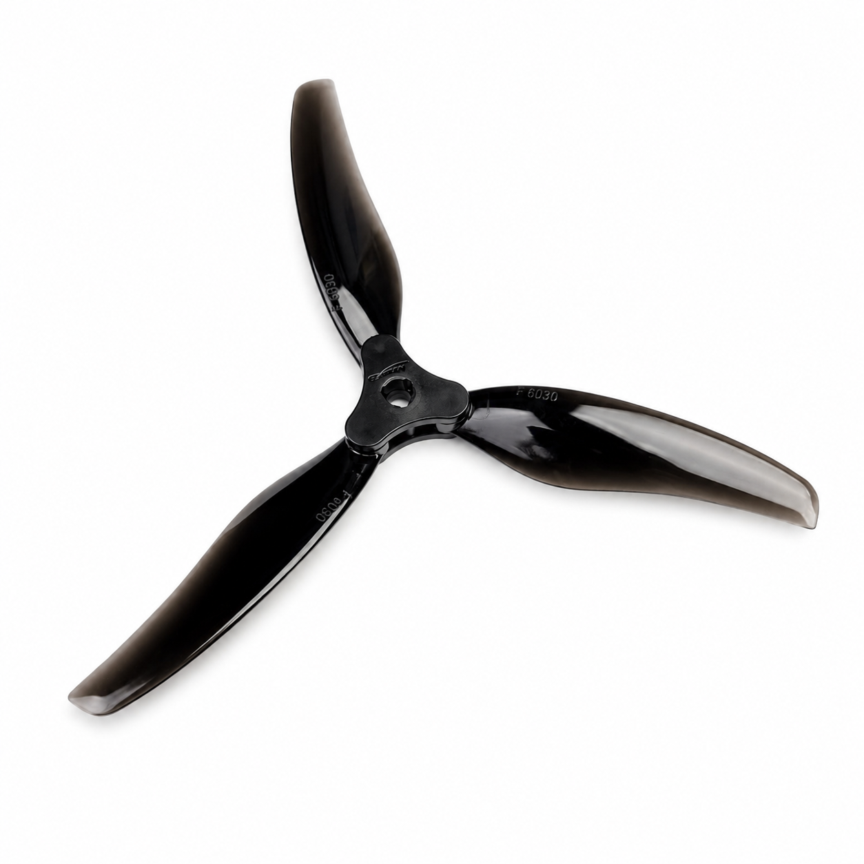 Close-up of Gemfan F6030 Blue 3 Blade Propeller