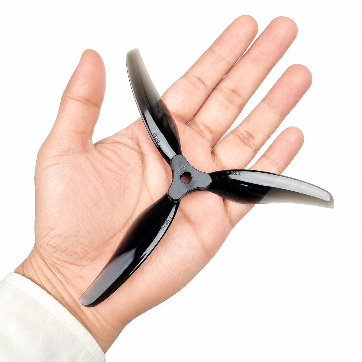 Gemfan F6030 Blue 3 Blade Propellers Top View