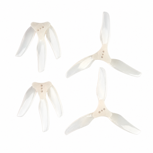 Gemfan F6030 Floppy Proppy 3 Blade Propellers White 2CW+2CCW Set