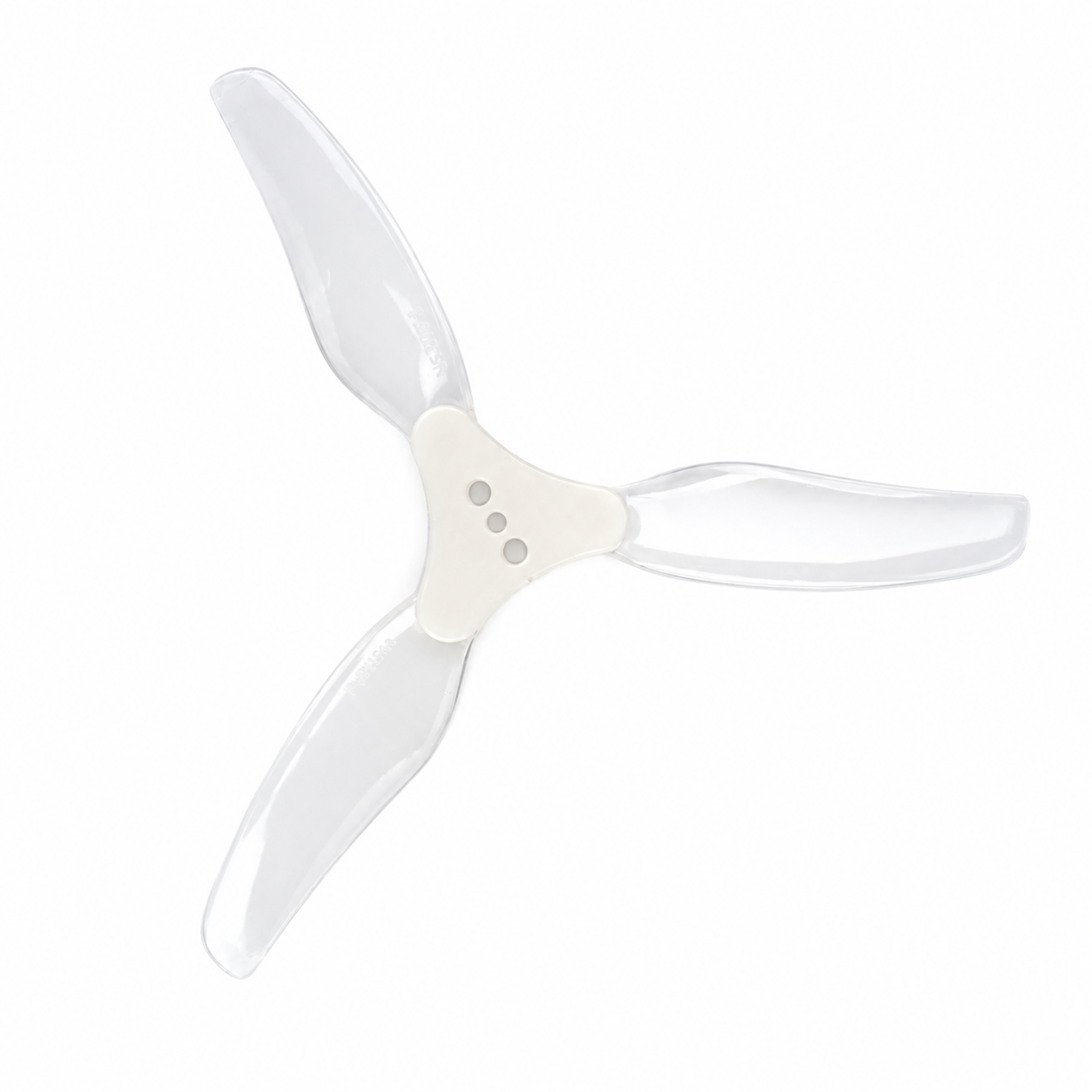 Gemfan F6030 White 3 Blade Propeller Front View