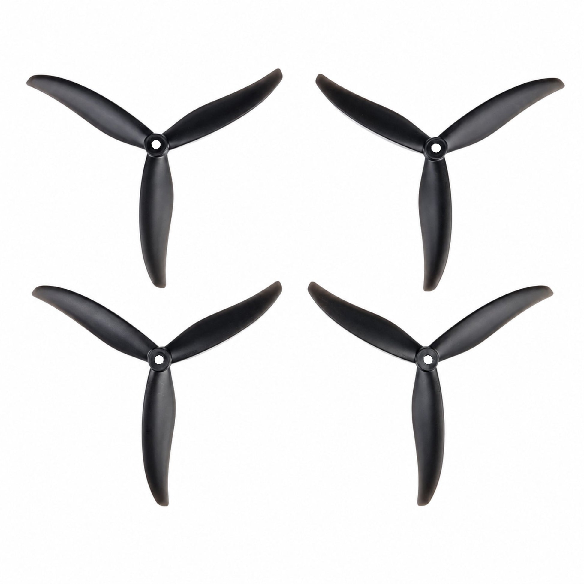Gemfan HD 7037 Cinelifter PC Reinforced 3 Blade Propellers Clear Black 2CW+2CCW Set