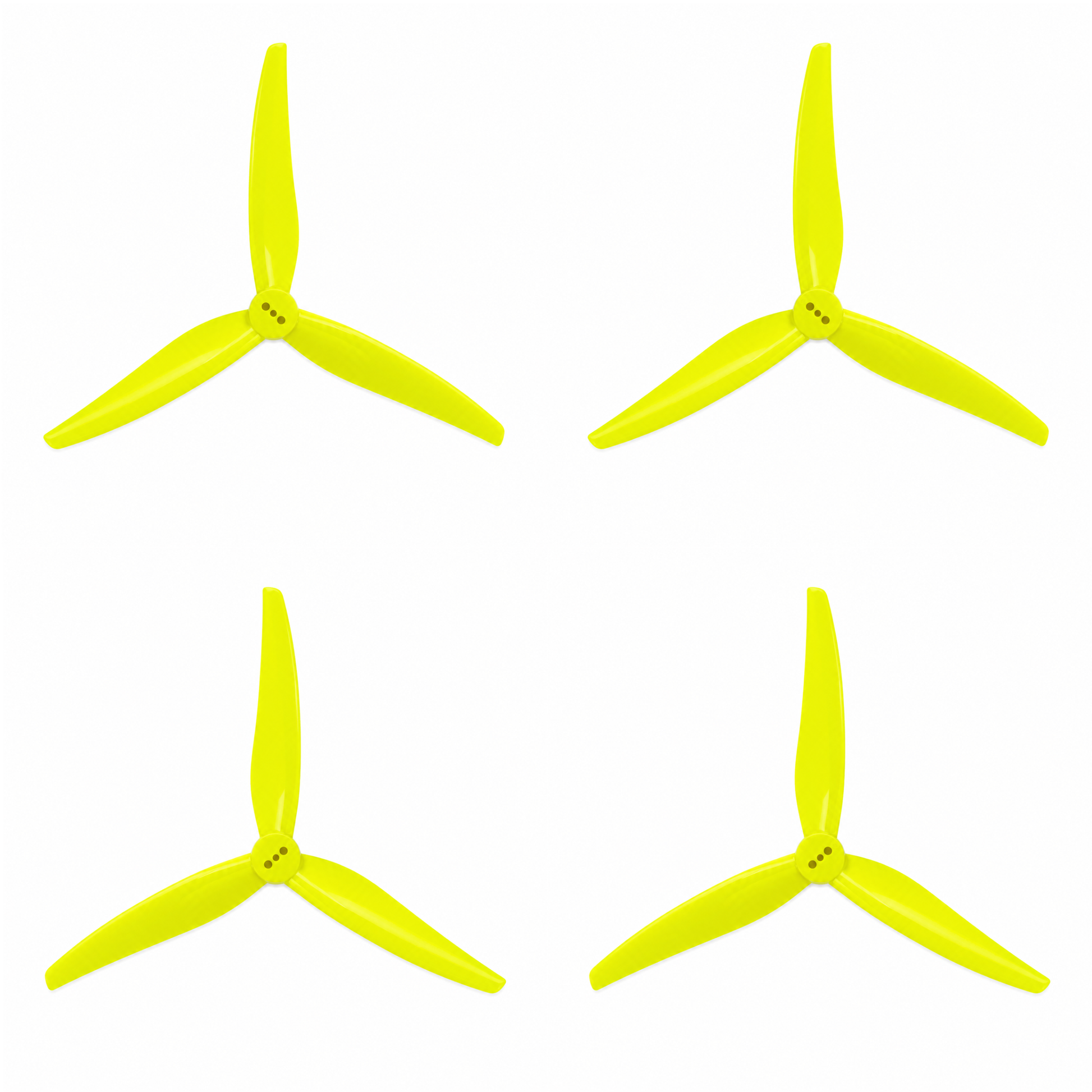 Gemfan SL 5125-3 Tri-Blade FPV Propeller Lemon 2CW+2CCW Front View