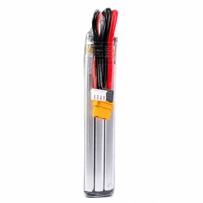 Side profile of GenX 11.1V 3S 5200mAh 40C LiPo battery pack with XT60 connector for FPV drones