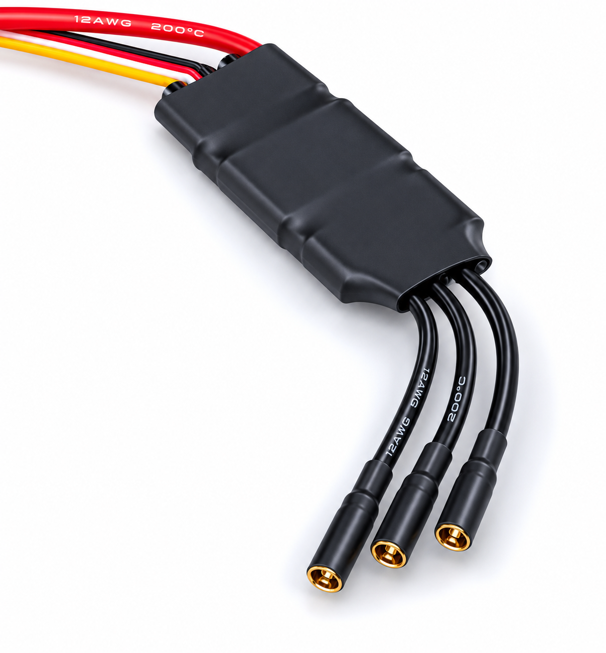 Side view of Hobbywing Skywalker 80A UBEC electronic speed controller for RC aircraft