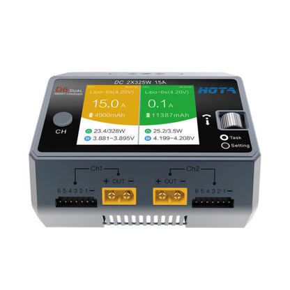 HOTA D6 Dual Channel 15A 1 -6S Smart Charger