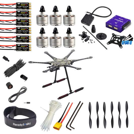 Radiolink Crossflight Flight Controller With TS100 GPS S550 hexacopter with carbon fibre landing gear Advance Drone Kit