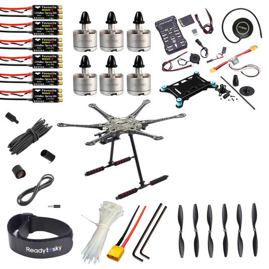 Pixhawk 2.4.8 Combo Kit Flight Controller With GPS S550 hexacopter with carbon fibre landing gear Advance Drone Kit