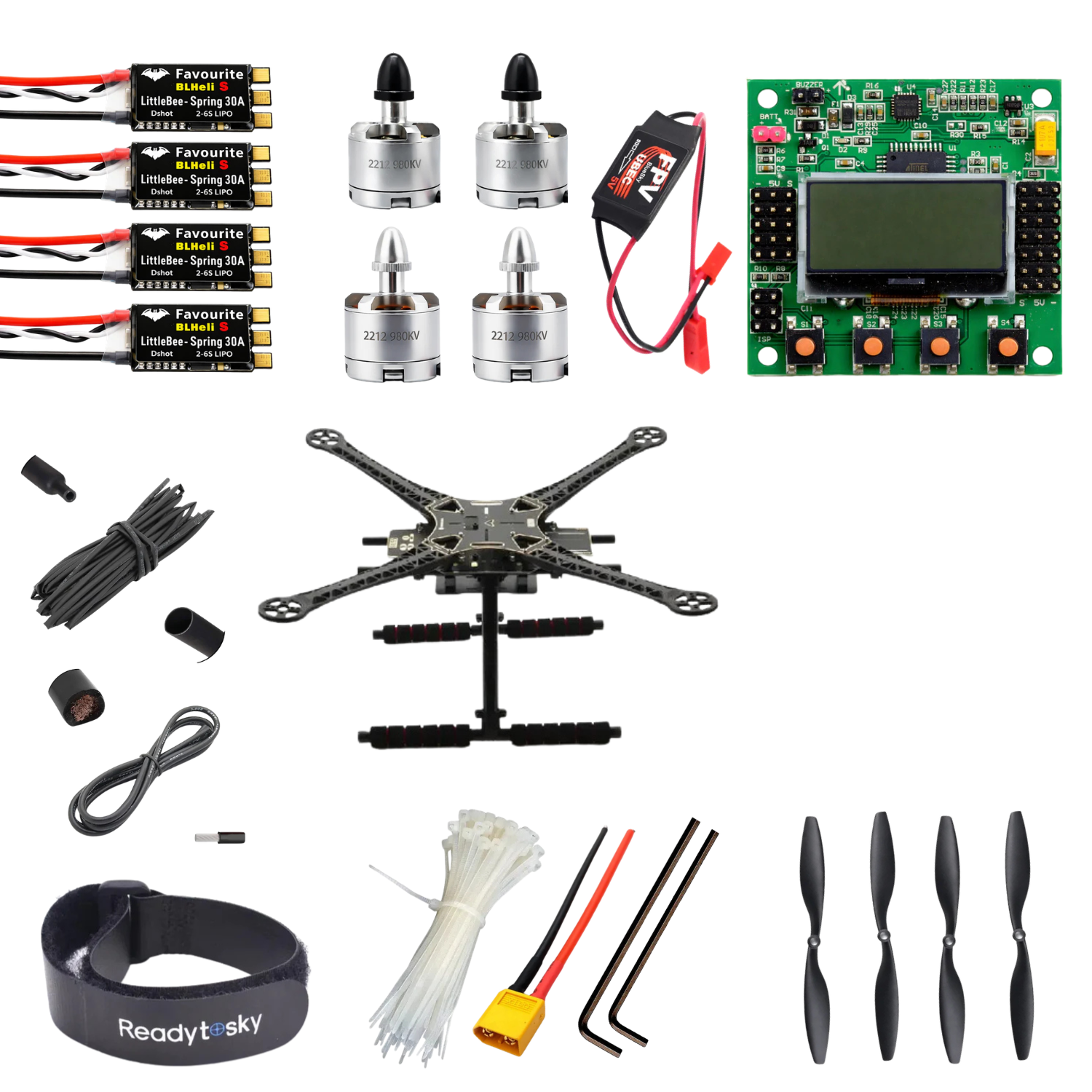 KK2.1.5 flight controller S500 quadcopter drone kit with complete accessories    