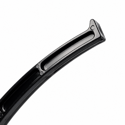 Angled view of black landing gear plastic for quadcopter