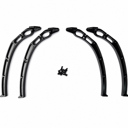 Set of black plastic landing gear legs for quadcopter