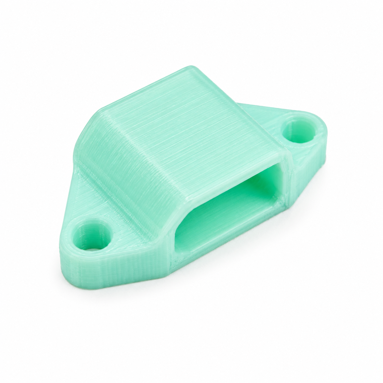 Angled Front View of Lightweight 3D Printed TPU XT60 Connector Holder for FPV Drone Battery Connector Mount