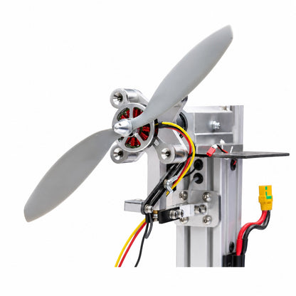 Close-up view of LY-10KGF drone thrust test stand
