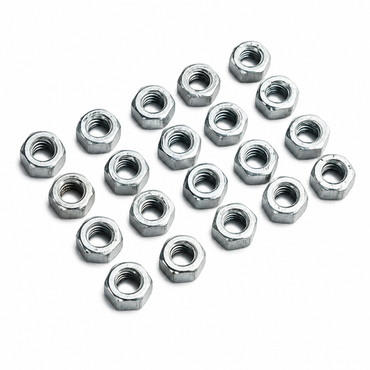 M3 3mm Hex Nut 20pcs Front View