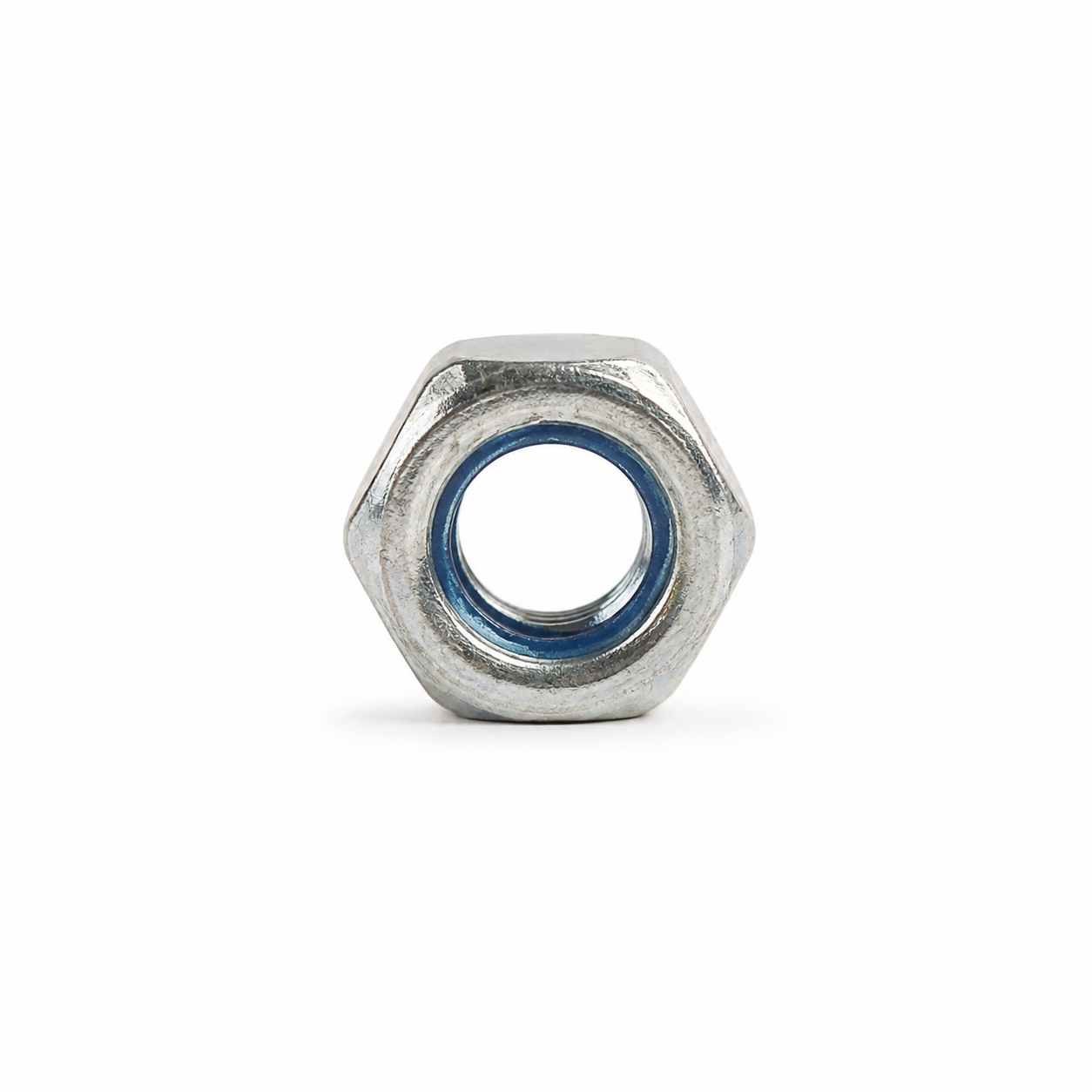 M3 Nyloc lock nut close up