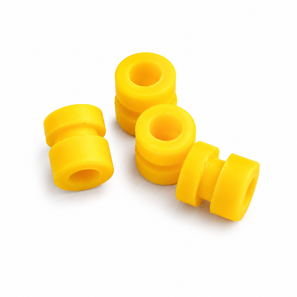 M3 yellow rubber damper balls held in hand for flight controller