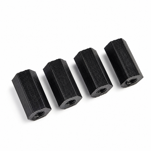 M3 x 12MM Female to Female Nylon Hex Spacer Front View