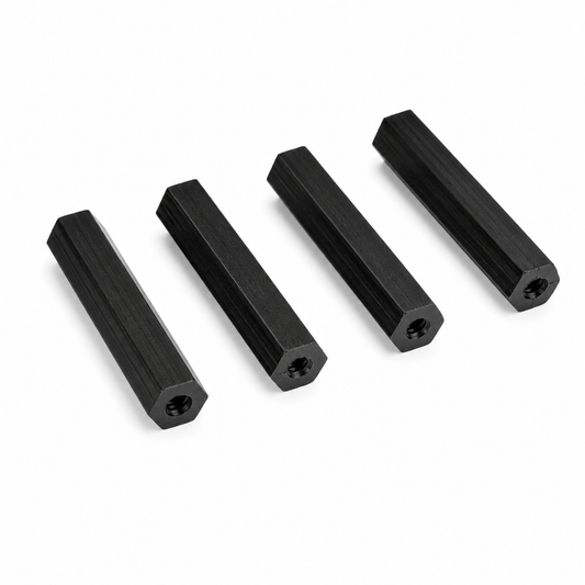 M3 x 40MM Female to Female Nylon Hex Spacer Front View