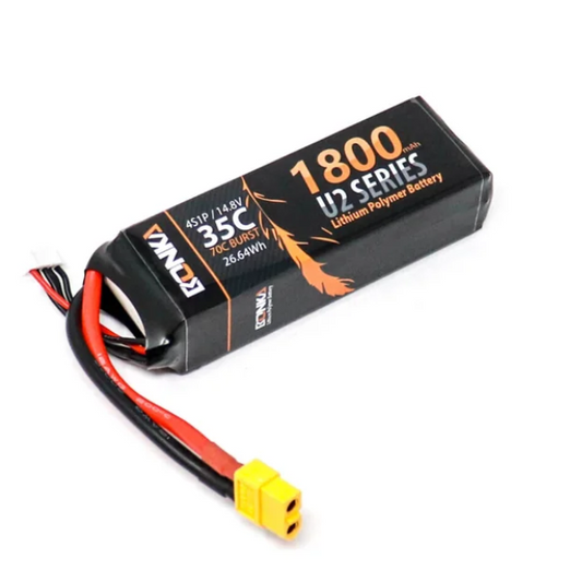 14.8V 1800mAh 4S 35C Lithium Polymer Battery Pack (Brand Bonka)