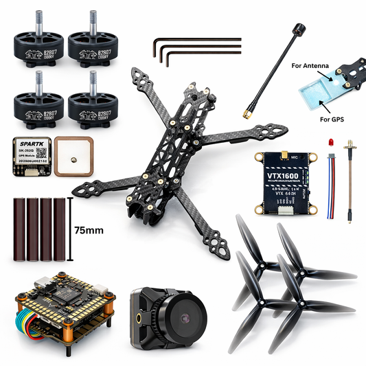 Mark4 7 inch analog FPV drone kit with frame motors electronics and accessories