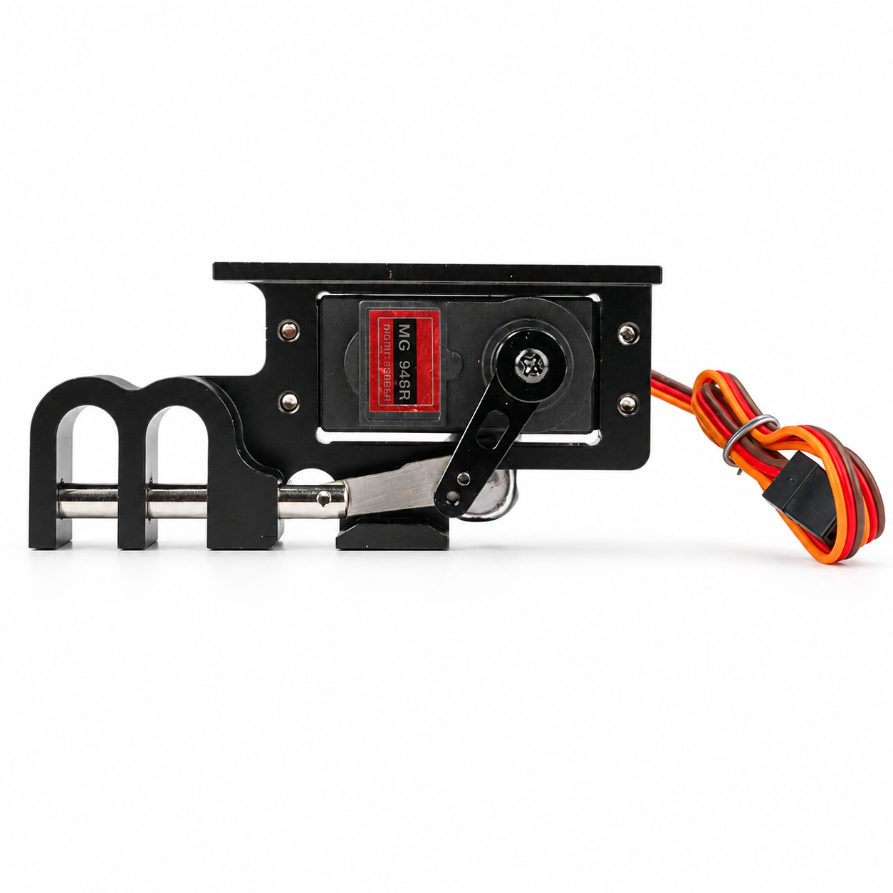  MG946R Servo Installed on 2-Stage Drone Payload Release Mechanism Side View