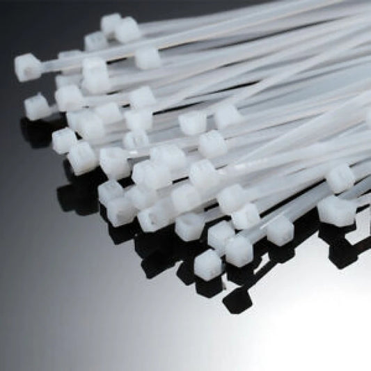 200 x 2.5mm Zipties White