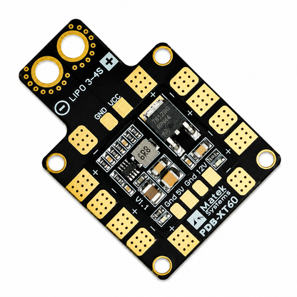 Drone PDB with regulated 5V and 12V outputs