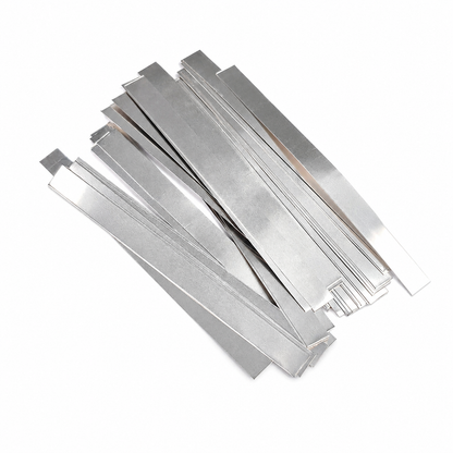 Close Up of 0.15 x 8 x 100 mm 99.96% Pure Nickel Strip for Battery Packs