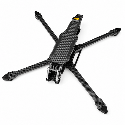 Angled view of PXRC 10 Inch Carbon Fiber FPV X Frame