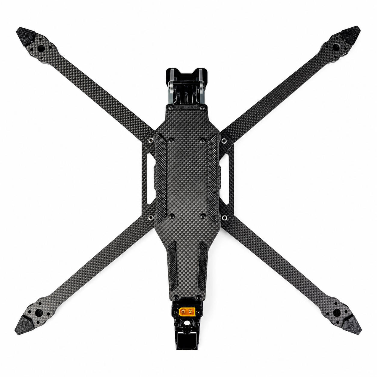 Bottom view of PXRC Carbon Fiber 10 Inch FPV X Frame