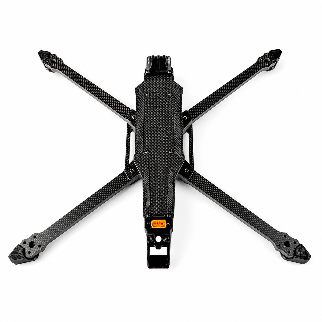 Complete assembled view of PXRC 10 Inch Carbon Fiber FPV Racing Drone X Frame