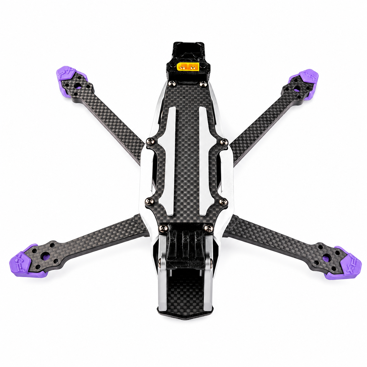 Front view of PXRC 5 Inch Carbon Fiber FPV racing drone frame.