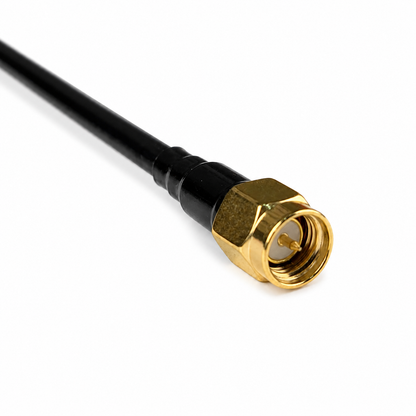 Close-up of SMA Connector on PXRC Cherry 5.8GHz RHCP LDS Lollipop FPV Drone Antenna