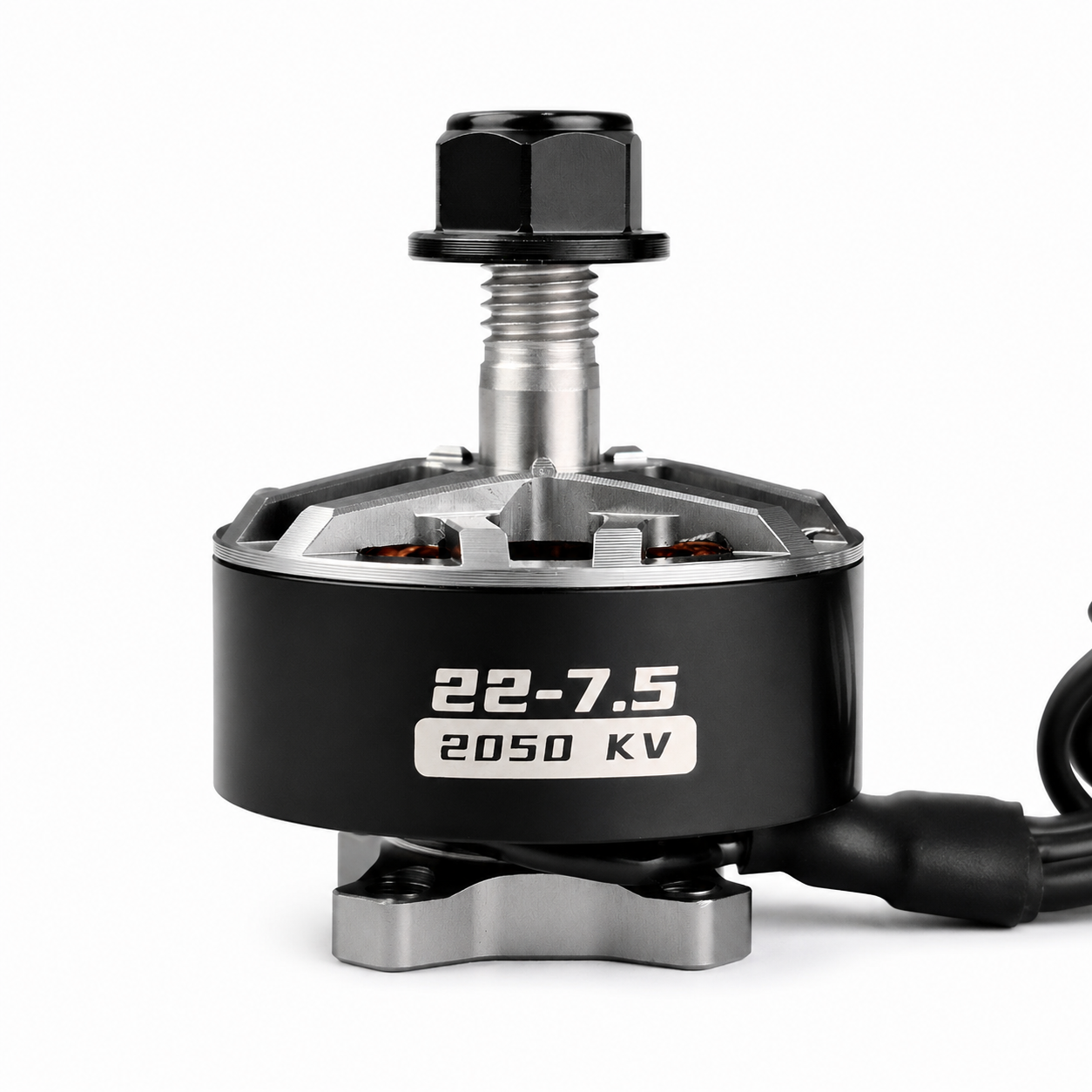 Front view of PXRC Fierce 2207 2050KV 6S Brushless Motor for 5 Inch FPV Drone