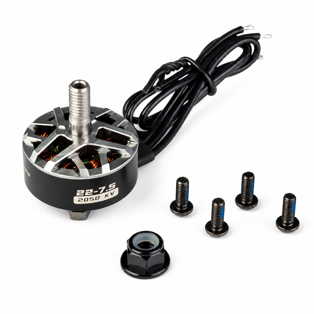 PXRC Fierce 2207 2050KV Brushless Motor with mounting screws and accessories