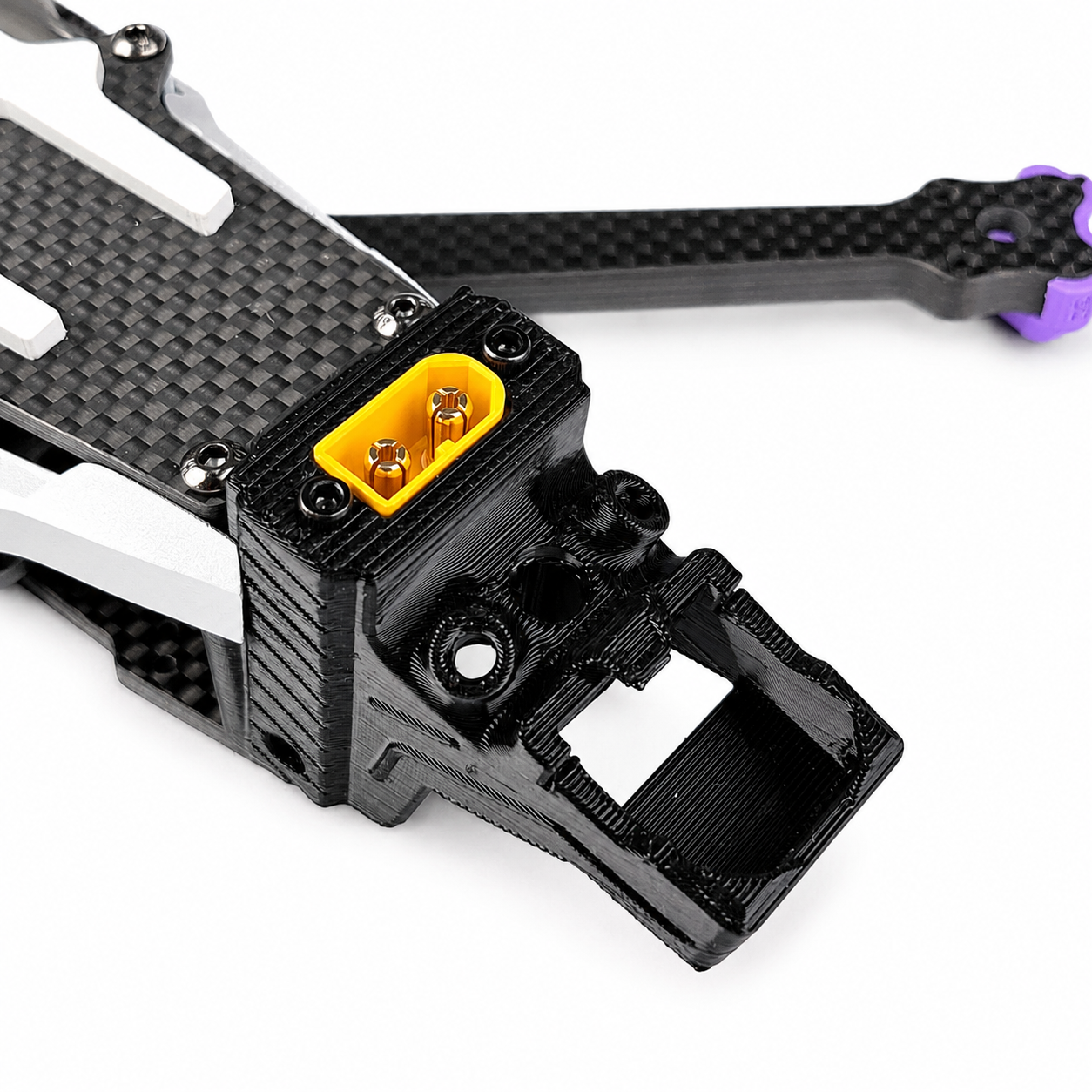 Camera mount section of PXRC 5 Inch FPV racing drone frame.
