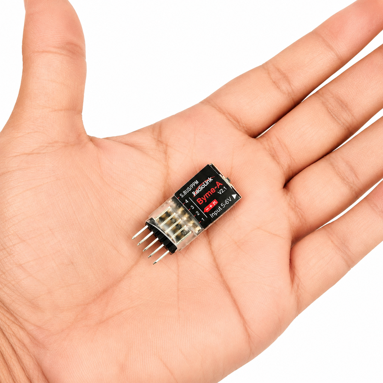 Radiolink Byme-A flight controller shown in hand