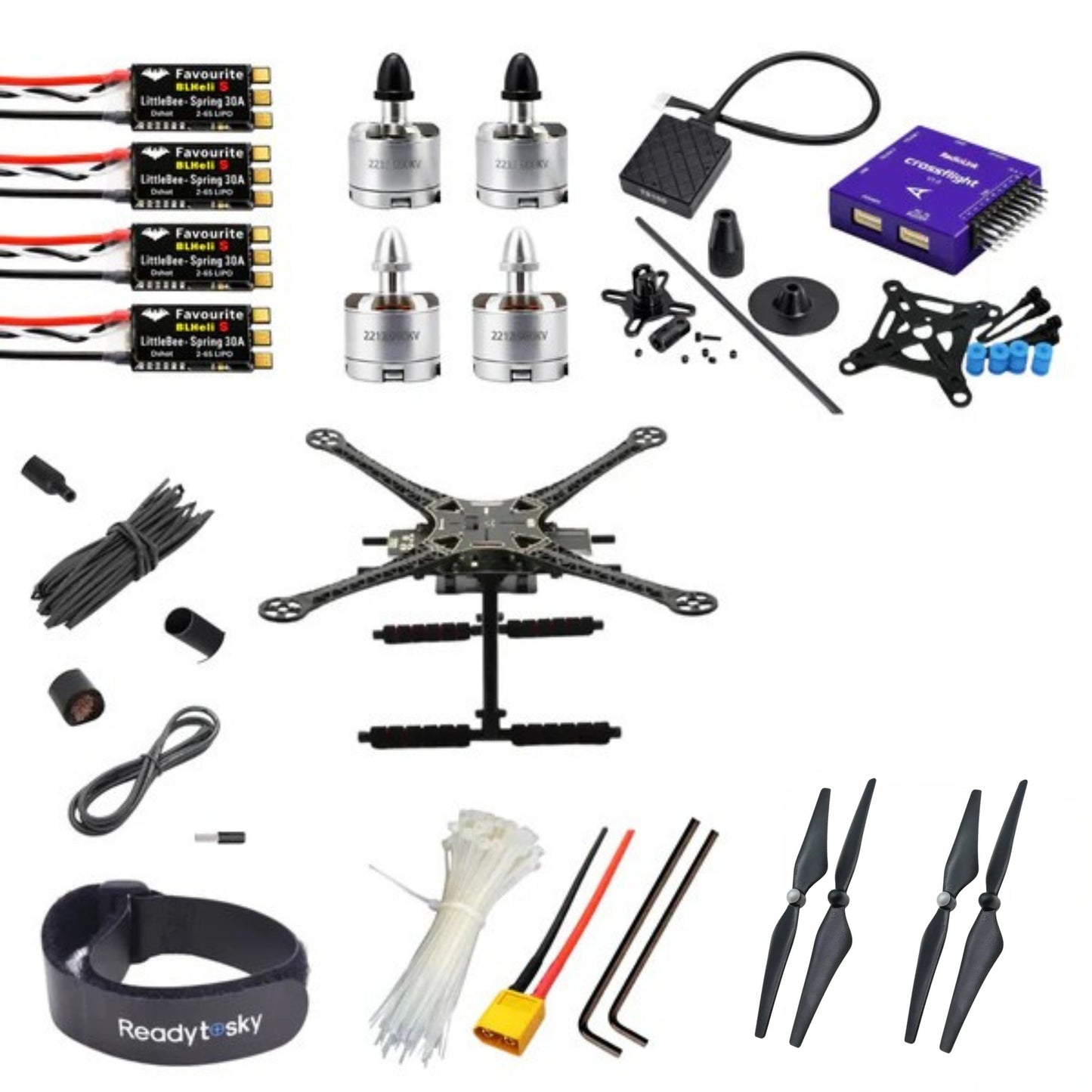 Radiolink Crossflight TS100 GPS S500 quadcopter drone kit with complete accessories